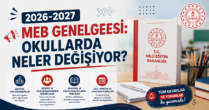 2026-2027 MEB genelgesi neler getiriyor? Cep telefonu yasağı, kayıt ücreti, randevu sistemi ve deneme sınavı kısıtlaması hakkında görsel
