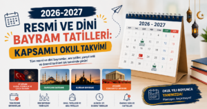 2026-2027 resmi ve dini bayram tatilleri hangi günlere denk geliyor ile ilgili yazı görseli