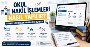 Okul nakil işlemleri nasıl yapılır? İl içi ve il dışı nakil şartları, e-Okul üzerinden başvuru adımları ve 2026-2027 takvimi hakkında görsel