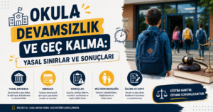 Okula devamsızlık ve geç kalma ile ilgili yasal sınırlar kaç gün? Özürlü/özürsüz devamsızlık, geç kalma kuralı ve sınıf tekrarı hakkında görsel