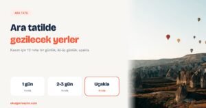 Ara tatilde gezilecek yerler: kasım sabahında Kapadokya'da balonlar